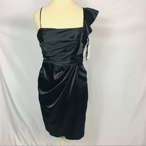 Maria Bonita Black‎ OneShoulder CocktailParty Dress